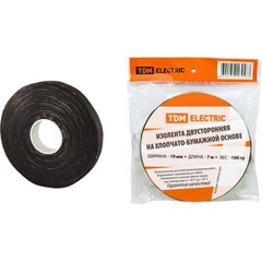 Изолента ХБ 19/7мм черная (100г) TDM