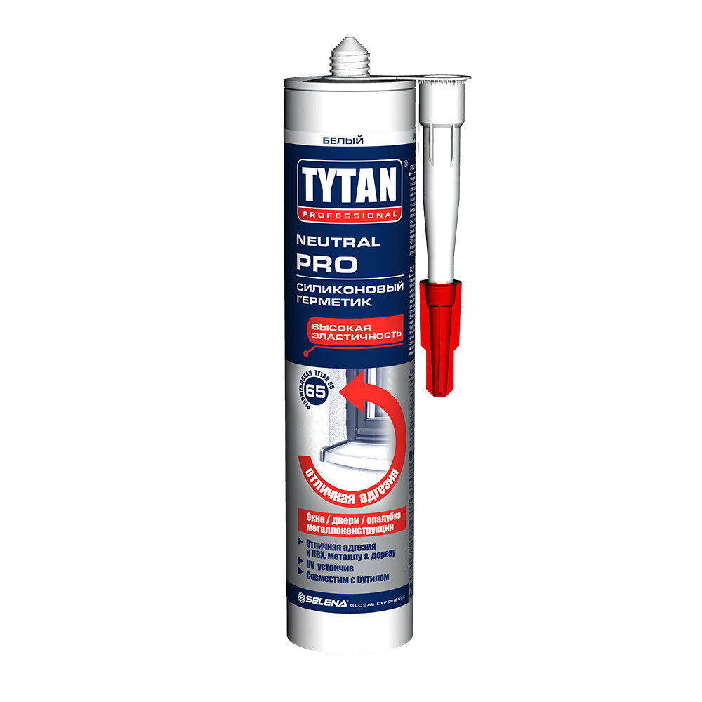 Изображение товара Герметик силиконовый нейтральный Tytan Neutral Pro белый 280 мл