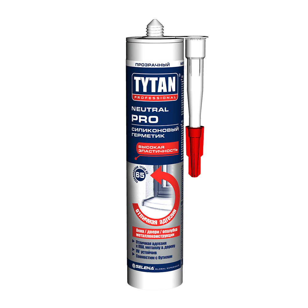 Изображение товара Герметик силиконовый нейтральный Tytan Neutral Pro прозрачный 280 мл