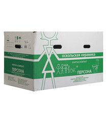 Унитаз-компакт Оскольская керамика Персона Стандарт с косым выпуском с сиденьем полипропилен с поручнем (16726) - фото 6