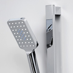 Душевой комплект WasserKraft с лейкой со стойкой хром (A145) - фото 2