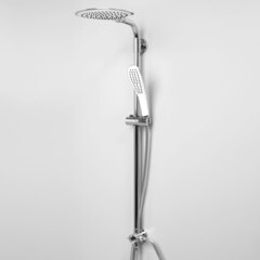 Душевой комплект WasserKraft с верхним душем с лейкой хром (A045) - фото 2