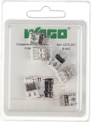 Клемма на 2 провода Wago 2273-202 0,5-2,5 кв. мм самозажимная без пасты (6 шт.) - фото 2