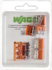 Клемма на 3 провода Wago 2273-243 0,5-2,5 кв. мм самозажимная с пастой (6 шт.) - фото 2