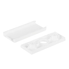 Розетка прямоугольная для оконной ручки белая ПВХ - фото 3