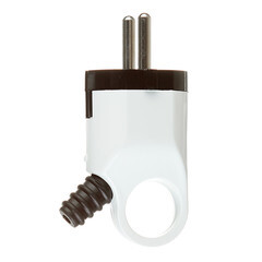 Вилка угловая с заземлением 16 А 220-250 В Navigator с кольцом белая (613611/) - фото 3