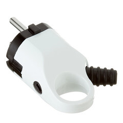 Вилка угловая с заземлением 16 А 220-250 В Navigator с кольцом белая (613611/) - фото 2