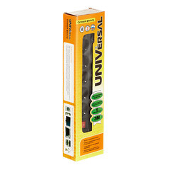 Сетевой фильтр UNIVersal 6 розеток 3 м 10 А 2,2 кВт черный (967U-4003) - фото 4