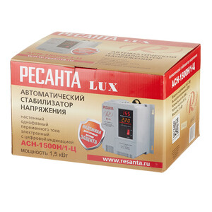 Стабилизатор напряжения Ресанта АСН-1500Н/1-Ц Lux однофазный 220 В 1,25 кВА релейный навесной — купить в Архангельске: цены, характеристики, отзывы и фото в интернет-магазине Петрович.