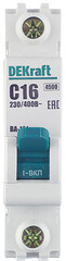 Автоматический выключатель модульный Dekraft BA-101 1P 16А тип C 4,5 кА 230/400 В (11054DEK) - фото 4
