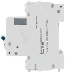 Автоматический выключатель модульный Dekraft BA-101 1P 16А тип C 4,5 кА 230/400 В (11054DEK) - фото 5