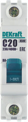 Автоматический выключатель модульный Dekraft BA-101 1P 20А тип C 4,5 кА 230/400 В (11055DEK) - фото 7
