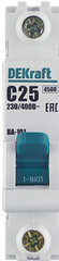 Автоматический выключатель модульный Dekraft BA-101 1P 25А тип C 4,5 кА 230/400 В (11056DEK) - фото 7