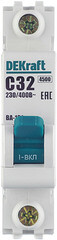 Автоматический выключатель модульный Dekraft BA-101 1P 32А тип C 4,5 кА 230/400 В (11057DEK) - фото 7