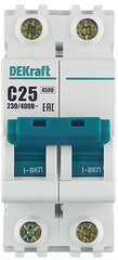 Автоматический выключатель модульный Dekraft BA-101 2P 25А тип C 4,5 кА 230/400 В (11068DEK) - фото 6