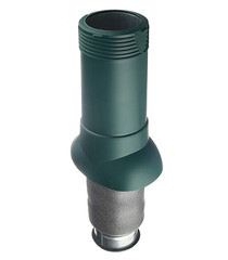 Вентиляционный выход Поливент изолированный d125х160 мм зеленый RAL 6020 - фото 1