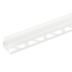 Изображение товара Уголок ПВХ для кафельной плитки внутренний 8 мм 2,5 м белый