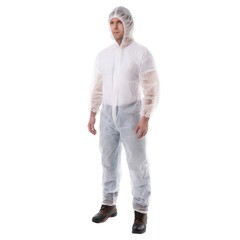Комбинезон малярный защитный универсальный рост 170-188 см белый - фото 2