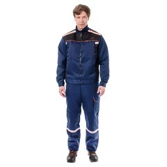 Костюм мужской рабочий Сириус Практик-1 52-54 рост 182-188 см темно-синий/черный - фото 6