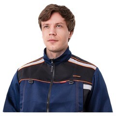 Костюм мужской рабочий Сириус Практик-1 52-54 рост 182-188 см темно-синий/черный - фото 5