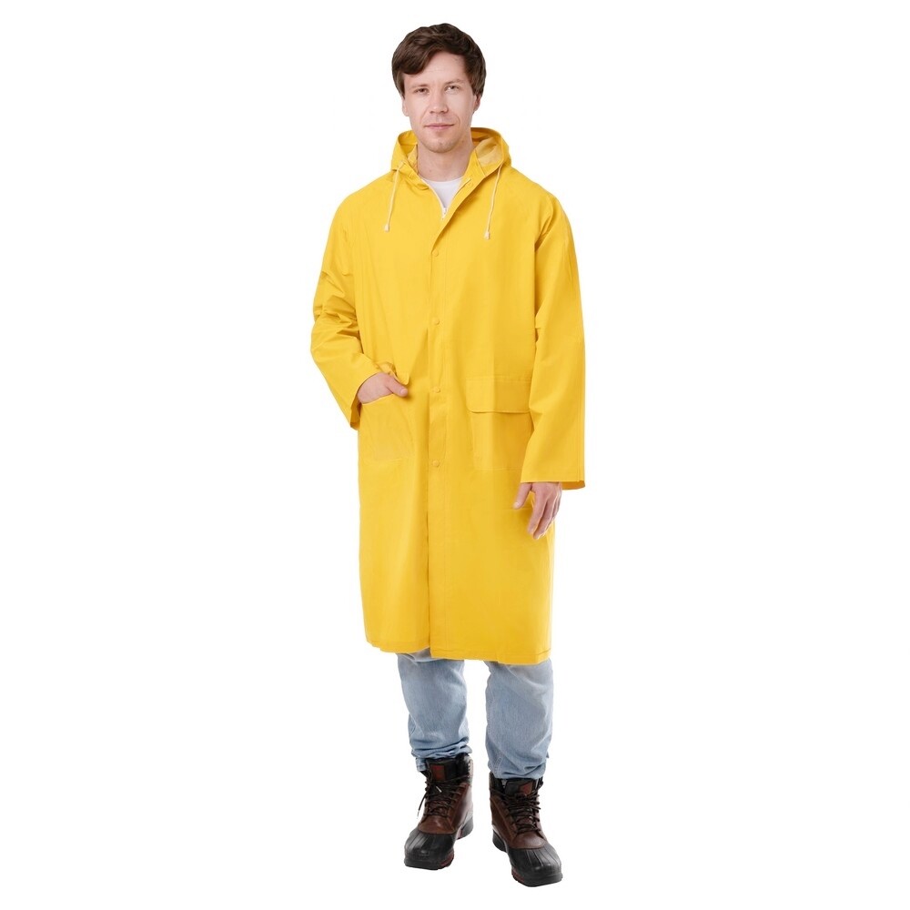 Изображение товара Плащ влагозащитный ПВХ от КМ 52-54 желтый для роста 170-176 см