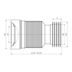 Слив для унитаза АНИ пласт d110 мм пластиковый гофрированный для внутренней канализации (K828) - фото 3