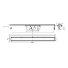 Лоток душевой АНИ пласт Мол с комбинированным затвором 62х850 мм d50 мм цельнометаллический (TLZ2085) - фото 6