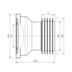 Труба фановая АНИ пласт d110 мм пластиковая переходная для унитаза (W1218) - фото 3