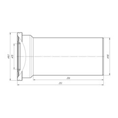 Труба фановая АНИ пласт d110 мм пластиковая переходная для унитаза (W1220) - фото 3