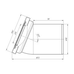 Отвод для унитаза АНИ пласт d110 мм 22,5° пластиковый переходной для унитаза (W2220) - фото 3