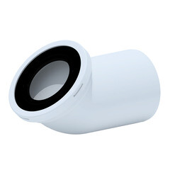 Изображение товара Отвод для унитаза АНИ пласт d110 мм 45° пластиковый переходной для унитаза (W4220)