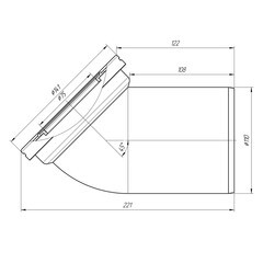 Отвод для унитаза АНИ пласт d110 мм 45° пластиковый переходной для унитаза (W4220) - фото 2