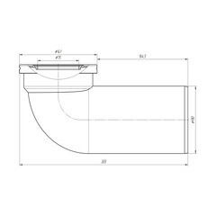 Отвод для унитаза АНИ пласт d110 мм 90° пластиковый переходной для унитаза (W9220) - фото 2
