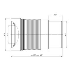 Слив для унитаза АНИ пласт d110 мм пластиковый гофрированный для внутренней канализации (K821) - фото 3