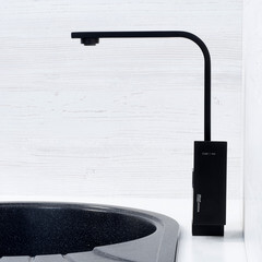 Смеситель для кухни WasserKraft Abens черный с высоким изливом однорычажный (2007) - фото 2