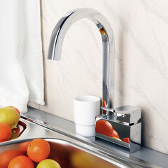 Смеситель для кухни WasserKraft Aller хром с высоким изливом однорычажный (1067) - фото 2