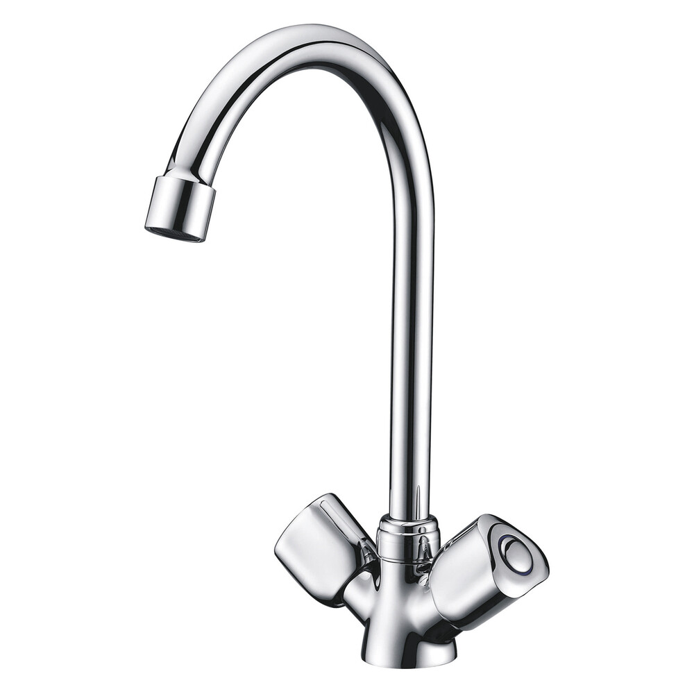 Изображение товара Смеситель для кухни WasserKraft Amper хром с высоким изливом двухвентильный