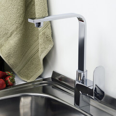 Смеситель для кухни WasserKraft Dinkel хром с высоким изливом однорычажный (5807) - фото 2