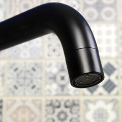 Смеситель для кухни WasserKraft Elbe черный с высоким изливом однорычажный (A7407) - фото 2