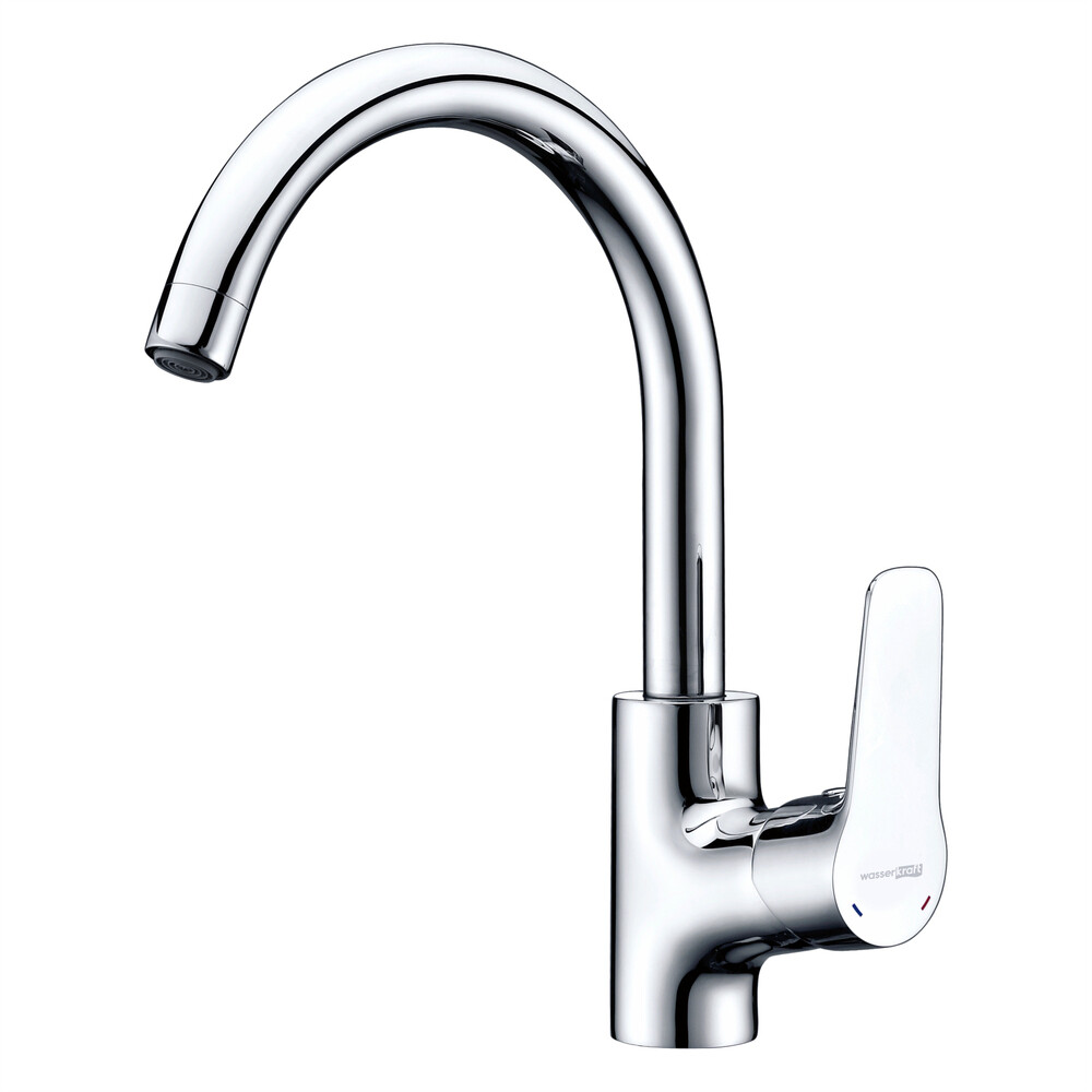 Изображение товара Смеситель для кухни WasserKraft Lippe хром с высоким изливом однорычажный 4507