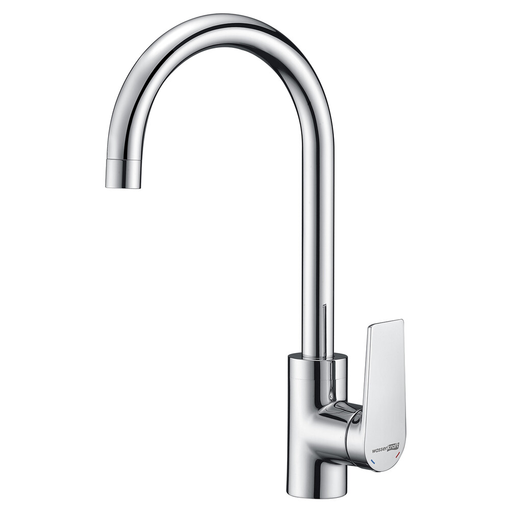 Изображение товара Смеситель для кухни WasserKraft Lopau с высоким изливом, хром, однорычажный