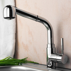 Смеситель для кухни WasserKraft Main хром с высоким изливом с вытяжной лейкой однорычажный (4166) - фото 2