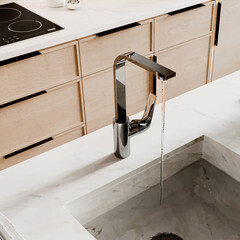 Смеситель для кухни WasserKraft Neime хром с высоким изливом однорычажный (1907) - фото 2