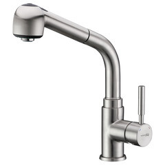 Смеситель для кухни WasserKraft Wern сатин с высоким изливом с вытяжной лейкой однорычажный (4266) - фото 1