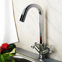 Смеситель для кухни WasserKraft Weser хром с высоким изливом двухвентильный (7847) - фото 2