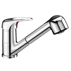 Смеситель для кухни WasserKraft хром с вытяжной лейкой однорычажный (6365) - фото 1