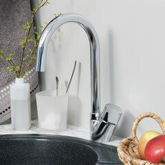 Смеситель для кухни WasserKraft Ruhr хром с высоким изливом однорычажный (24407) - фото 2