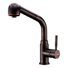 Изображение товара Смеситель для кухни WasserKraft бронза с высоким изливом с вытяжной лейкой однорычажный (A8247)