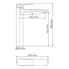 Смеситель для раковины высокий WasserKraft Aisch однорычажный золото (5503H) - фото 3