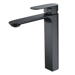Смеситель для раковины высокий WasserKraft Elbe однорычажный черный (7403H)